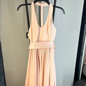 White by Vera Wang Peach Backless Gown